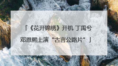 《花开锦绣》开机 丁禹兮邓恩熙上演“古言公路片”