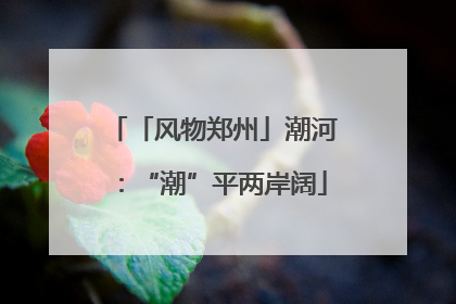 「风物郑州」潮河：“潮”平两岸阔