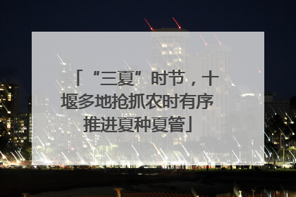 “三夏”时节，十堰多地抢抓农时有序推进夏种夏管