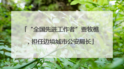 “全国先进工作者”贾牧樵，担任边境城市公安局长