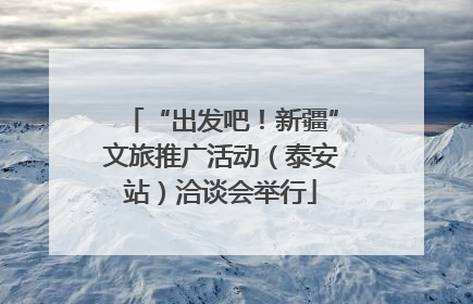 “出发吧！新疆”文旅推广活动（泰安站）洽谈会举行