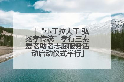 “小手拉大手 弘扬孝传统”孝行三秦爱老助老志愿服务活动启动仪式举行