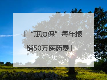“惠厦保”每年报销50万医药费