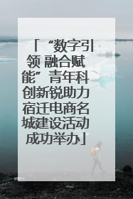 “数字引领 融合赋能”青年科创新锐助力宿迁电商名城建设活动成功举办