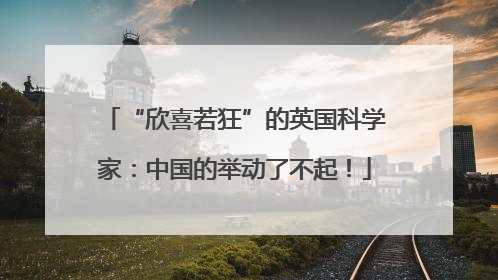 “欣喜若狂”的英国科学家：中国的举动了不起！