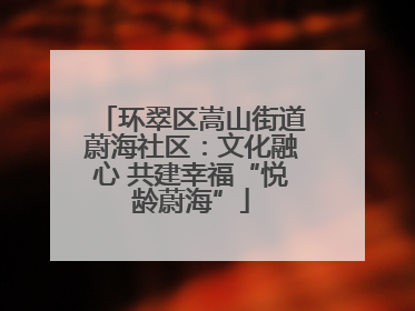 环翠区嵩山街道蔚海社区：文化融心 共建幸福“悦龄蔚海”