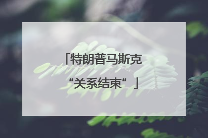 特朗普马斯克“关系结束”