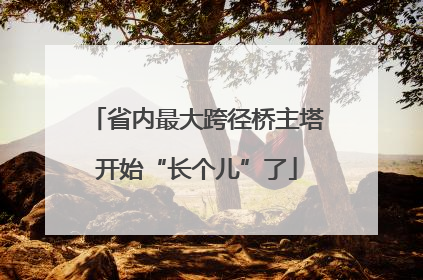 省内最大跨径桥主塔开始“长个儿”了