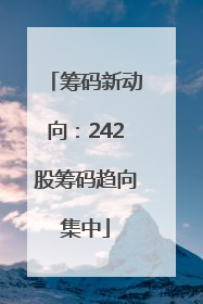 筹码新动向：242股筹码趋向集中