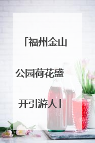 福州金山公园荷花盛开引游人