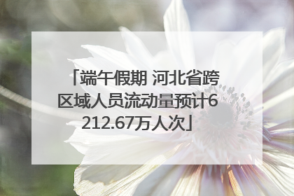 端午假期 河北省跨区域人员流动量预计6212.67万人次