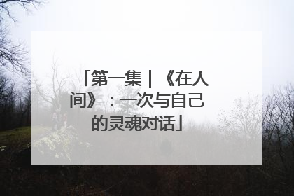 第一集｜《在人间》：一次与自己的灵魂对话