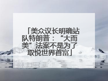 美众议长明确站队特朗普：“大而美”法案不是为了取悦世界首富