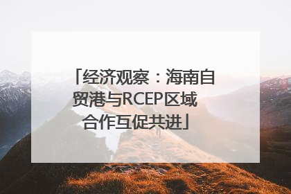 经济观察：海南自贸港与RCEP区域合作互促共进