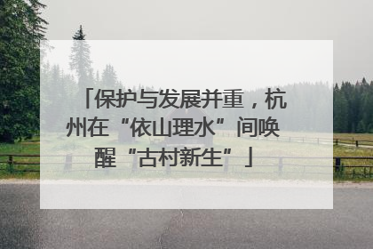 保护与发展并重，杭州在“依山理水”间唤醒“古村新生”