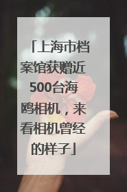 上海市档案馆获赠近500台海鸥相机，来看相机曾经的样子