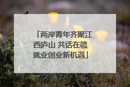 两岸青年齐聚江西庐山 共话在赣就业创业新机遇