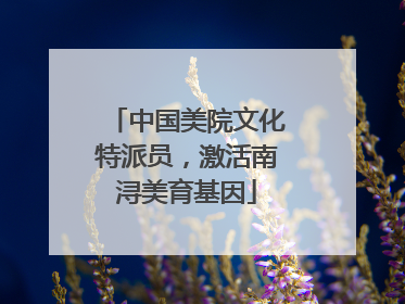 中国美院文化特派员，激活南浔美育基因