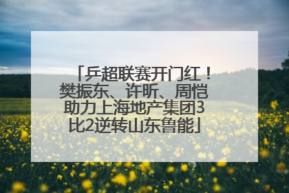 乒超联赛开门红！樊振东、许昕、周恺助力上海地产集团3比2逆转山东鲁能
