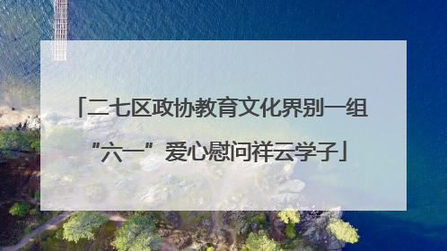 二七区政协教育文化界别一组 “六一”爱心慰问祥云学子