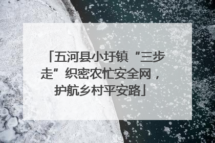 五河县小圩镇“三步走”织密农忙安全网，护航乡村平安路