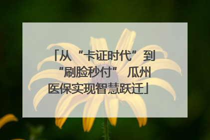 从“卡证时代”到“刷脸秒付” 瓜州医保实现智慧跃迁