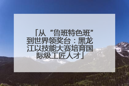 从“鲁班特色班”到世界领奖台：黑龙江以技能大赛培育国际级工匠人才
