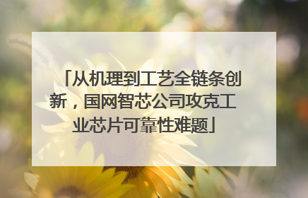 从机理到工艺全链条创新，国网智芯公司攻克工业芯片可靠性难题