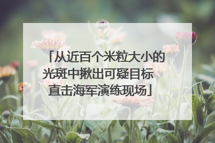 从近百个米粒大小的光斑中揪出可疑目标 直击海军演练现场