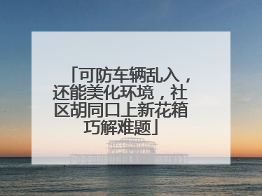 可防车辆乱入，还能美化环境，社区胡同口上新花箱巧解难题