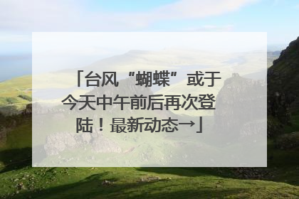 台风“蝴蝶”或于今天中午前后再次登陆！最新动态→