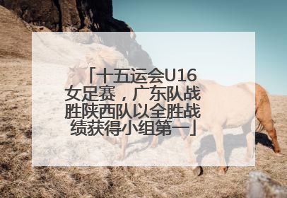 十五运会U16女足赛，广东队战胜陕西队以全胜战绩获得小组第一