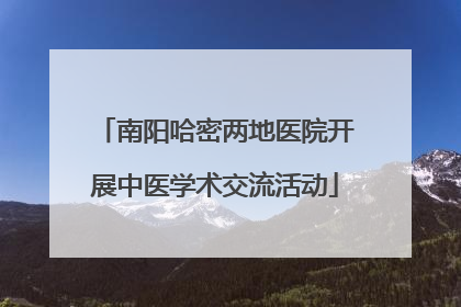 南阳哈密两地医院开展中医学术交流活动