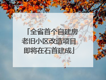全省首个自建房老旧小区改造项目即将在石首建成