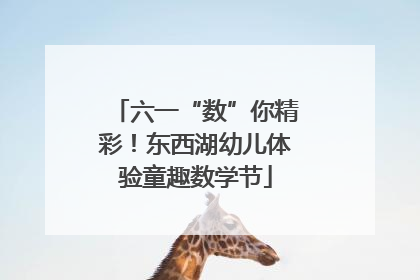六一“数”你精彩！东西湖幼儿体验童趣数学节