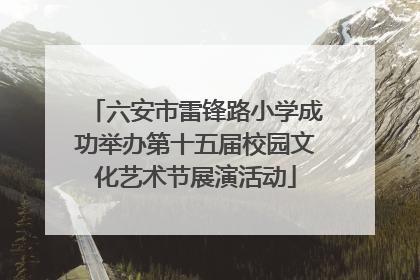 六安市雷锋路小学成功举办第十五届校园文化艺术节展演活动