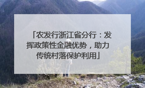 农发行浙江省分行：发挥政策性金融优势，助力传统村落保护利用