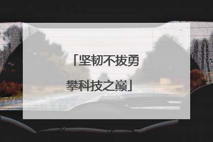 坚韧不拔勇攀科技之巅
