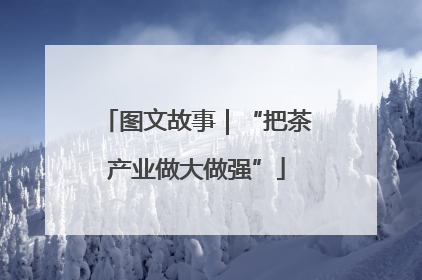 图文故事｜“把茶产业做大做强”