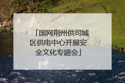 国网荆州供司城区供电中心开展安全文化专题会