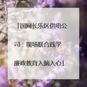 国网长乐区供电公司：现场联合践学 廉政教育入脑入心