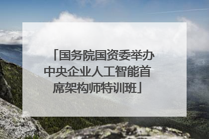 国务院国资委举办中央企业人工智能首席架构师特训班