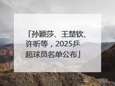 孙颖莎、王楚钦、许昕等，2025乒超球员名单公布