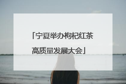 宁夏举办枸杞红茶高质量发展大会