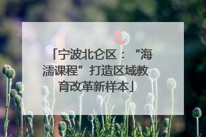宁波北仑区：“海濡课程”打造区域教育改革新样本