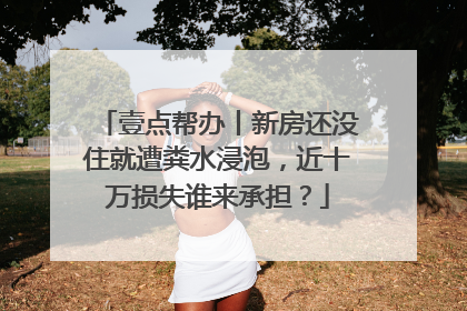 壹点帮办丨新房还没住就遭粪水浸泡，近十万损失谁来承担？