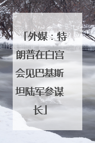 外媒：特朗普在白宫会见巴基斯坦陆军参谋长
