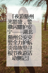 夜游随州光影盛，警徽闪耀护安宁——湖北随州公安交警全力护航炎帝故里寻根节夜游活动侧记