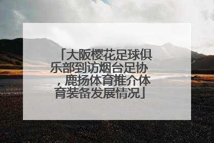 大阪樱花足球俱乐部到访烟台足协，鹿扬体育推介体育装备发展情况