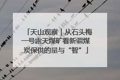 天山观察｜从石头梅一号露天煤矿看新疆煤炭保供的量与“智”